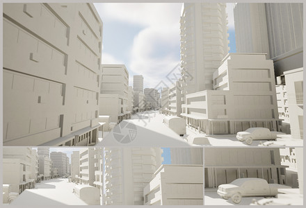 动态光影UE三维动态城市场景设计图片