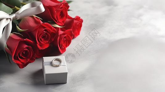 情人节红玫瑰花束礼物图片