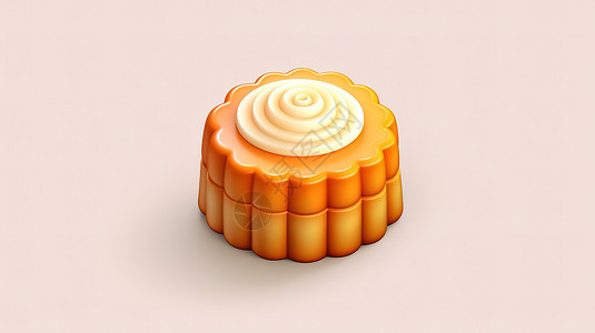 中秋节月饼3D立体美食图标图片