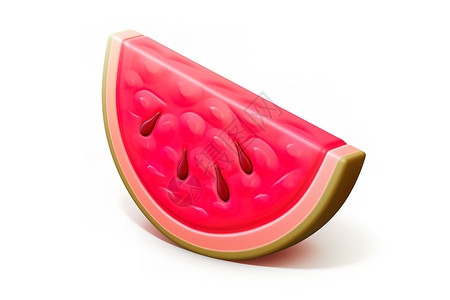 西瓜水果3D图标背景图片