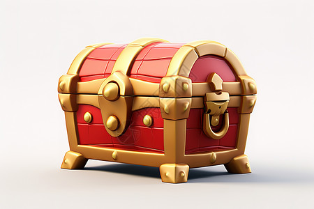 黄金宝箱一个宝箱的图标插画