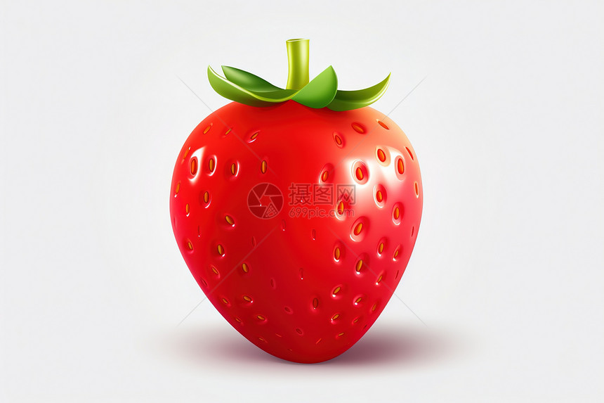 水果草莓3D图标图片