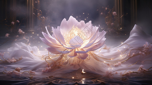 超大花瓣的花朵水晶花卉背景图片