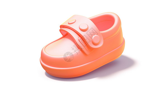 婴儿鞋子3D图标高清图片