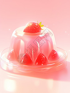 可爱的卡通草莓果冻图片