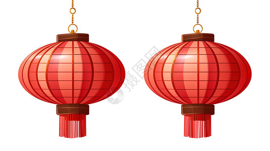 中式红色灯笼元素背景图片