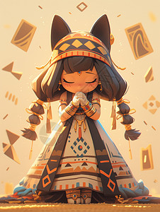 古埃及卡通小公主高清图片