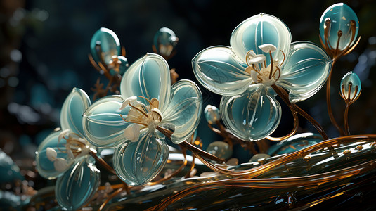 厚花瓣漂亮的琉璃花朵背景图片