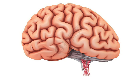 人脑解剖立体创意概念图背景图片