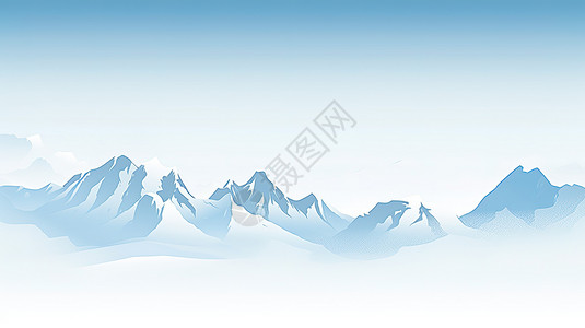 高山雪山天空插图图片