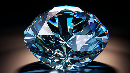 奢侈品展华丽透明的水晶钻石插画