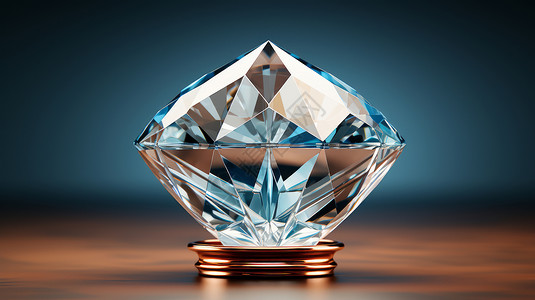 奢侈品箱包放在容器中的奢华水晶钻石插画