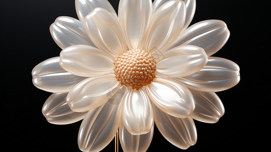 立体透明花瓣的小雏菊背景图片