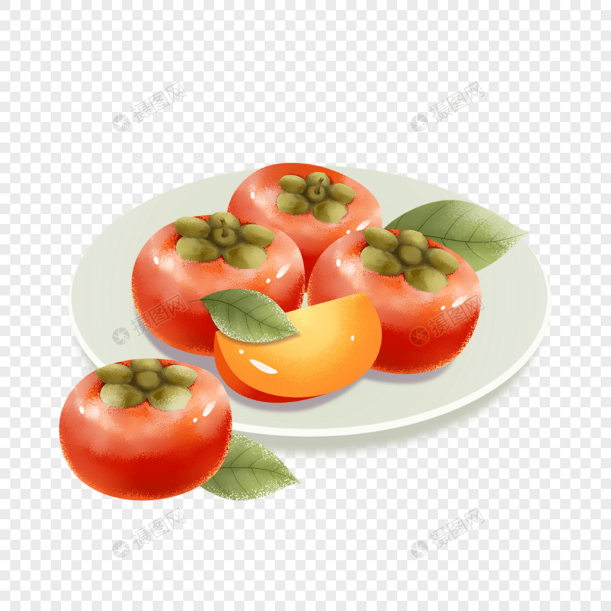 霜降时节美味柿子图片