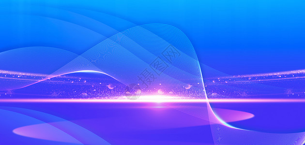 蓝色动感波浪商务科技线条背景设计图片
