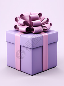 紫色漂亮的卡通礼物盒图片
