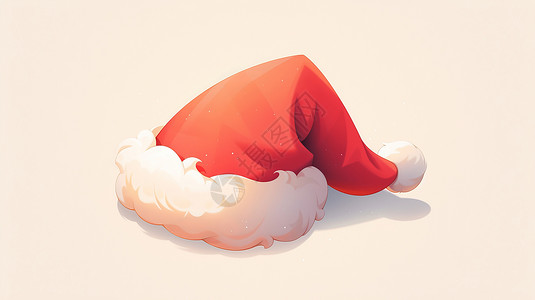 毛茸茸可爱的卡通圣诞帽背景图片