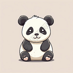 简约可爱的卡通大熊猫背景图片