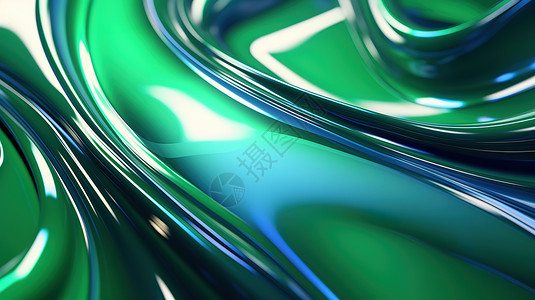 绿色液态弥散流体背景图片