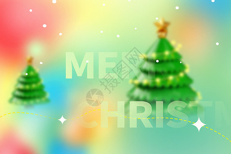 雪浪漫弥散风圣诞节背景设计图片