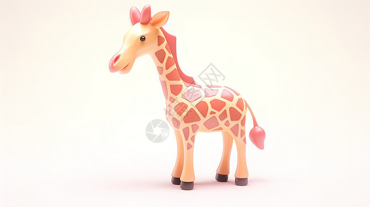 3D可爱长颈鹿背景图片