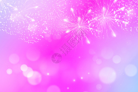 烟火新年紫色创意烟花背景设计图片