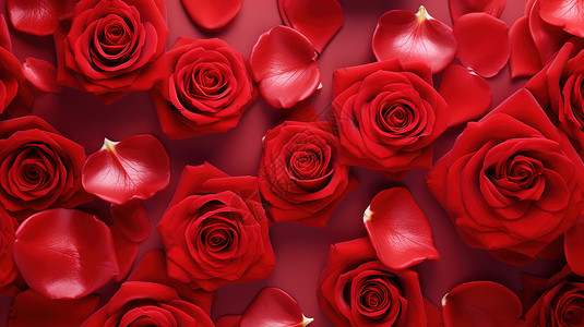 浪漫情人节玫瑰花壁纸背景图片