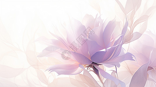 淡粉色漂亮优雅的卡通花朵背景图片