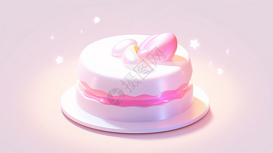 漂亮的蛋糕立体漂亮的卡通蛋糕插画
