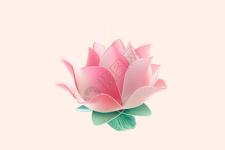 春节好元素c4d立体中国风春节莲花灯笼3d插画插画