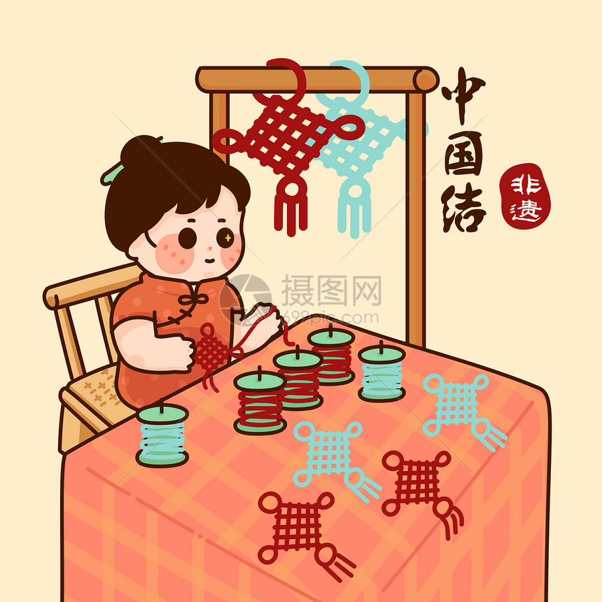 新年春节传统节日非遗文创文化习俗手工中国结图片