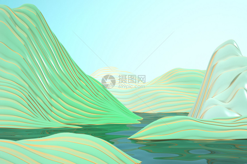 中国风山石背景图片