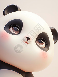 顽皮立体卡通大熊猫IP背景图片