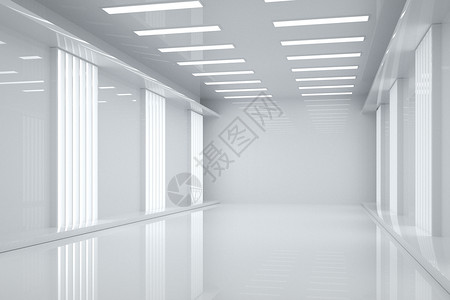 灯控白色建筑空间背景设计图片