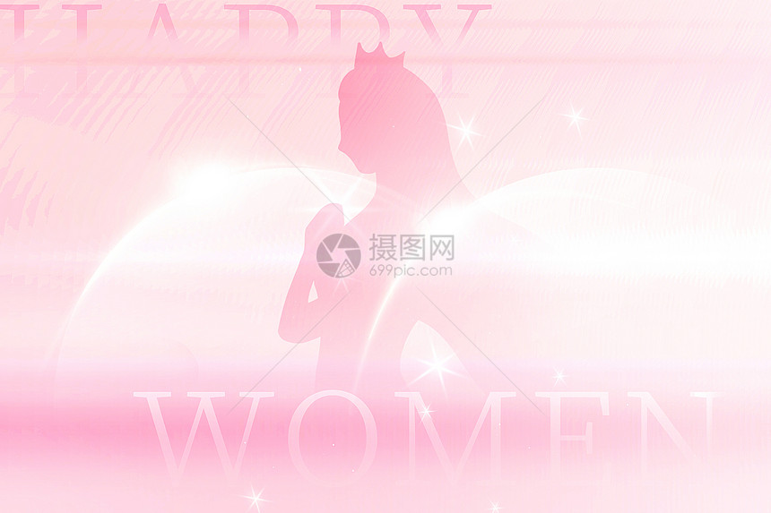 粉色女神节背景图片