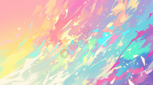 抽象彩色抽象渐变彩虹色背景插画