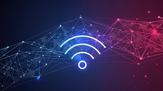 熟食标志WIFI商务标志插画