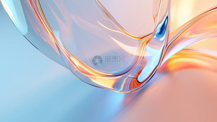 透明玻璃材质浅橙色图片