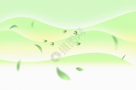 绿色简洁大气简洁中式创意春天背景设计图片