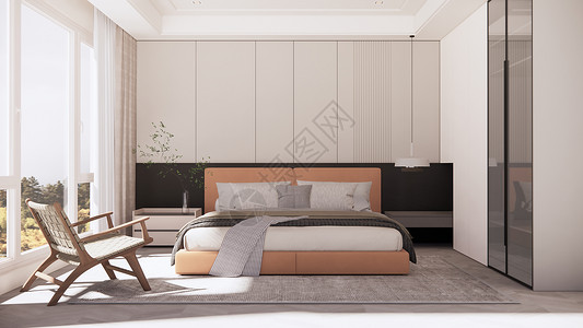 现代卧室现代轻奢卧室设计图片