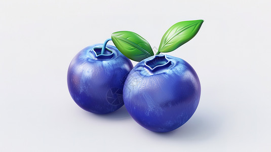 佛头果蓝莓水果图标插画