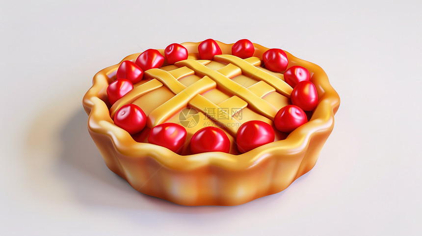 甜品饼派3D图标图片