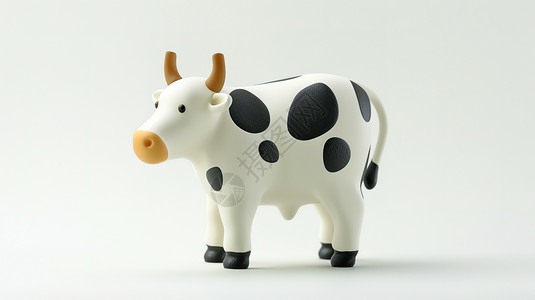 奶牛3D图标背景图片