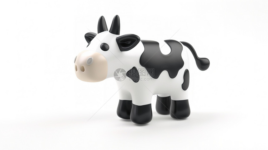 立体奶牛3D图标图片