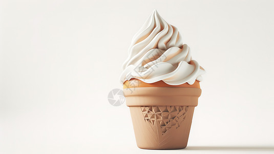 美味的雪糕立体3D图标背景图片