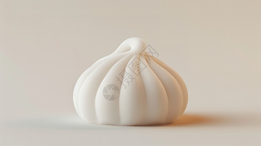 早餐馒头包子立体包子小笼包3D图标插画