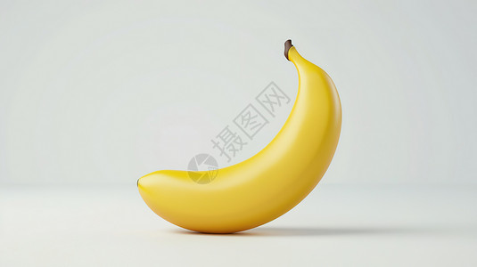 香蕉水果3D立体图标背景图片