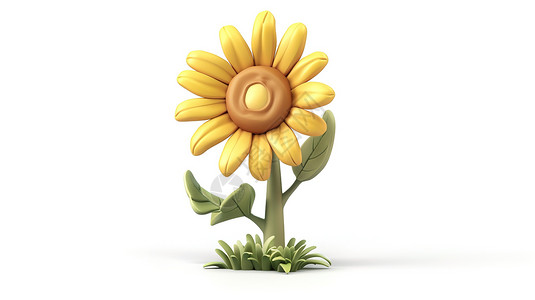 3D向日葵图标葵花高清图片
