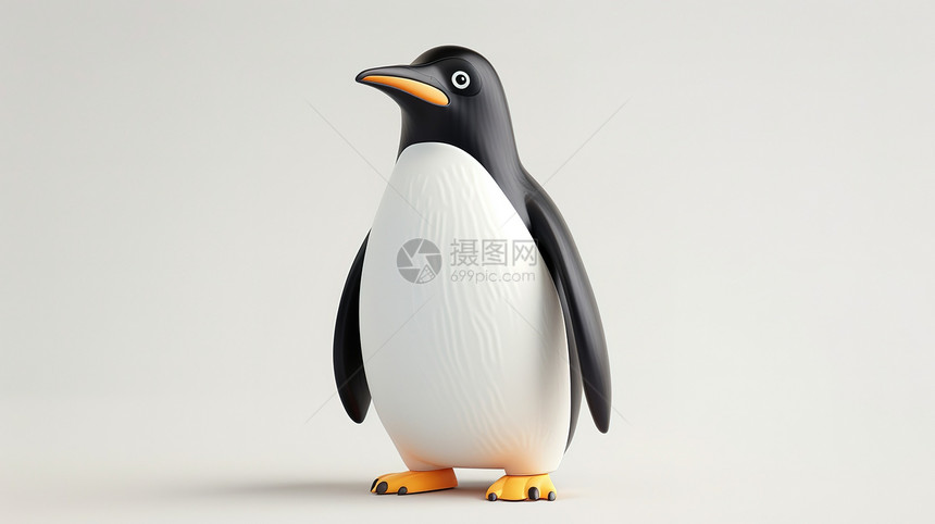 企鹅立体3D图标图片