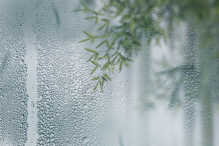 窗外雨滴背景设计图片